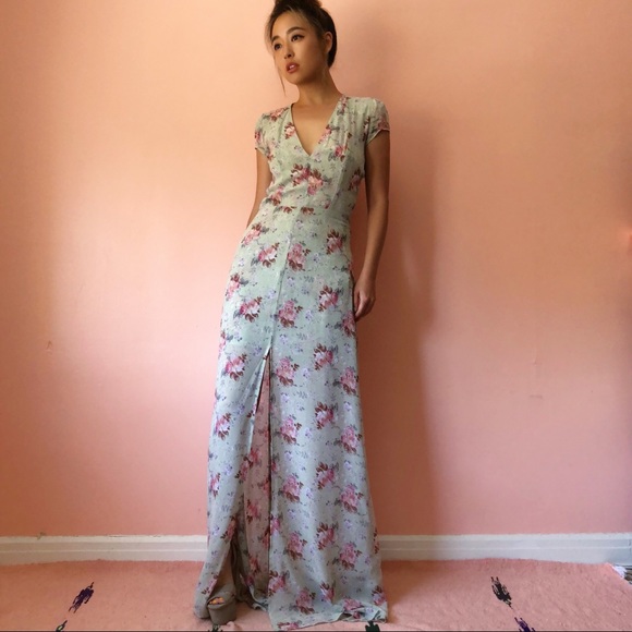 Reformation Dresses & Skirts - Reformation Mint Floral Maxi Dress Reformation Dresses & Skirts - Reformation Mint Floral Maxi Dress